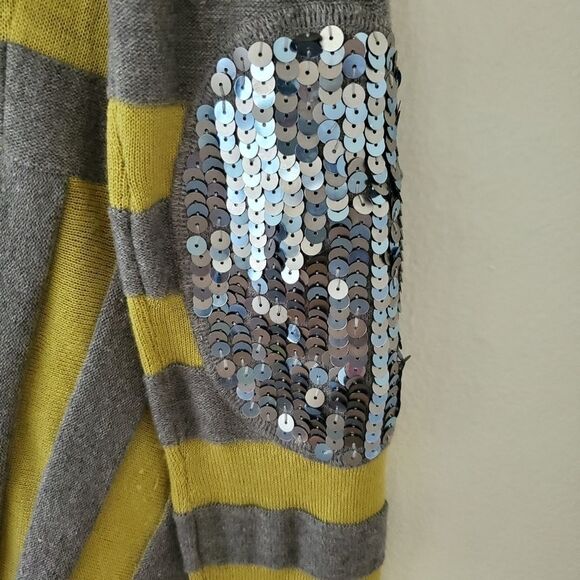 *Camellia Cashmere Sequin Elbow Patch Sweater XS - Picture 5 of 5